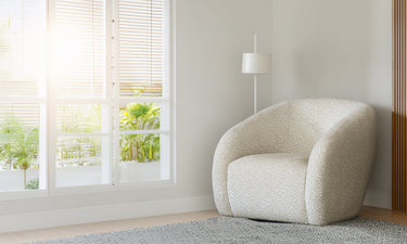 Crown Swivel Chair - Taupe/Natural at Online8 Furniture Auckland NZ