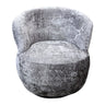 Cruiz Swivel Chair - Charcoal Chenille at online8 furniture store Auckland