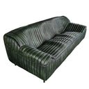 Cuban 3-Seater Leather Sofa - Olive at Online8 Furniture Auckland NZ