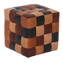 Cube Leather Ottoman at online8 furniture store Auckland