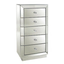 Curio 5 Drawer Mirrored Tallboy at online8 furniture store Auckland