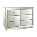 Curio 6 Drawer Mirrored Dresser at online8 furniture store Auckland