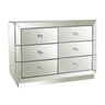 Curio 6 Drawer Mirrored Dresser at online8 furniture store Auckland