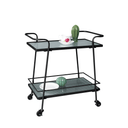 Curtis Metal Bar Cart Trolley with Wheels at online8 furniture store Auckland