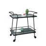 Curtis Metal Bar Cart Trolley with Wheels at online8 furniture store Auckland