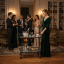 Curtis Metal Bar Cart Trolley with Wheels at online8 furniture store Auckland