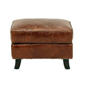 Curved Leg Ottoman - Vintage Cigar at online8 furniture store Auckland
