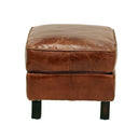 Curved Leg Ottoman - Vintage Cigar at online8 furniture store Auckland