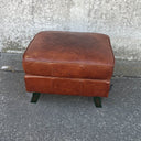 Curved Leg Ottoman - Vintage Cigar at online8 furniture store Auckland