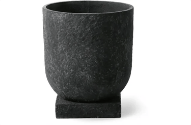 Cut Stone U Pot with Square Base at online8 furniture store Auckland