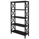 Cyrus 4 Tier Bookcase - Black at online8 furniture store Auckland