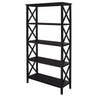 Cyrus 4 Tier Bookcase - Black at online8 furniture store Auckland