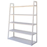 Cyrus 5 Tier Rack - Pearl White at online8 furniture store Auckland