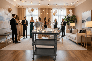 Cyrus Bar Cart - Charcoal at Online8 Furniture Auckland NZ