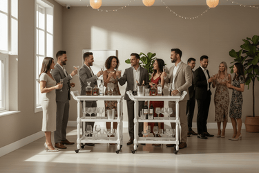 Cyrus Bar Cart - Pearl White at Online8 Furniture Auckland NZ