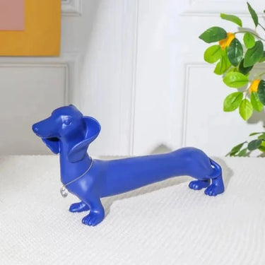 Dachshund Sculpture - Blue at online8 furniture store Auckland