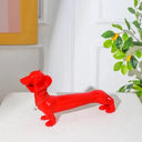 Dachshund Sculpture - Red at online8 furniture store Auckland
