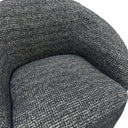 Daisey Swivel Accent Chair - Black & Silver at online8 furniture store Auckland