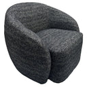 Daisey Swivel Accent Chair - Black & Silver at online8 furniture store Auckland