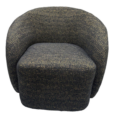 Daisey Swivel Accent Chair - Gold & Black at online8 furniture store Auckland