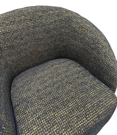 Daisey Swivel Accent Chair - Gold & Black at online8 furniture store Auckland