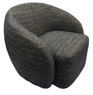 Daisey Swivel Accent Chair - Gold & Black at online8 furniture store Auckland