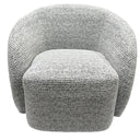 Daisey Swivel Accent Chair - White & Black at online8 furniture store Auckland