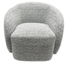 Daisey Swivel Accent Chair - White & Black at online8 furniture store Auckland