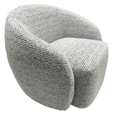 Daisey Swivel Accent Chair - White & Black at online8 furniture store Auckland