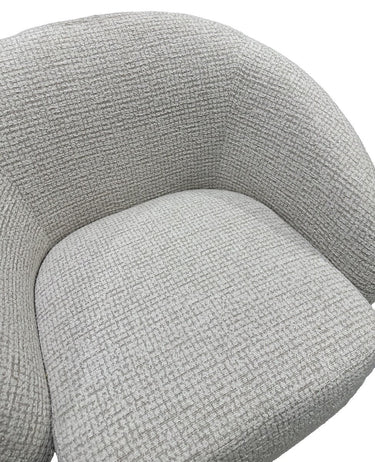 Daisey Swivel Accent Chair - White & Taupe at online8 furniture store Auckland