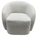 Daisey Swivel Accent Chair - White & Taupe at online8 furniture store Auckland