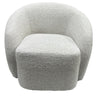 Daisey Swivel Accent Chair - White & Taupe at online8 furniture store Auckland