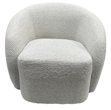 Daisey Swivel Accent Chair - White & Taupe at online8 furniture store Auckland