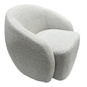 Daisey Swivel Accent Chair - White & Taupe at online8 furniture store Auckland