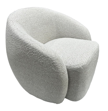 Daisey Swivel Accent Chair - White & Taupe at online8 furniture store Auckland