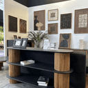 Danika Pine Oval Console Table at online8 furniture store Auckland