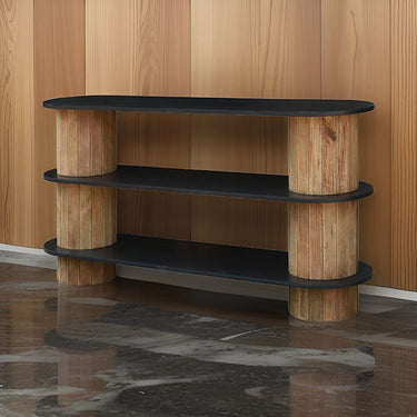 Danika Pine Oval Console Table at online8 furniture store Auckland