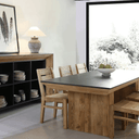 Danika Pine Tapered Dining Table 240cm at online8 furniture store Auckland