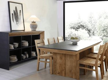 Danika Pine Tapered Dining Table 240cm at online8 furniture store Auckland