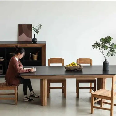 Danika Pine Tapered Dining Table 240cm at online8 furniture store Auckland