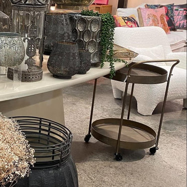 Dante Metal Kitchen & Drinks Trolly at online8 furniture store Auckland