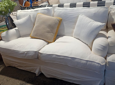 Daytona 2 Seater Feather/Foam Sofa - Cloud at online8 furniture store Auckland
