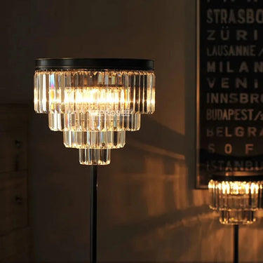 Deco Crystal Floor Lamp – Antique Black at Online8 Furniture Auckland NZ