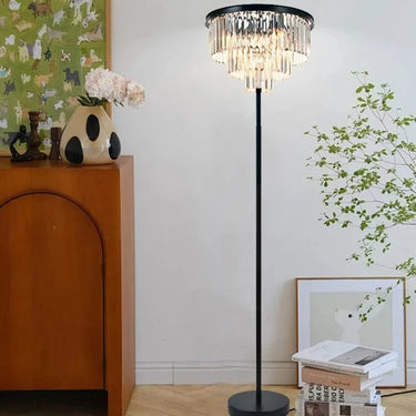 Deco Crystal Floor Lamp – Antique Black at online8 furniture store Auckland