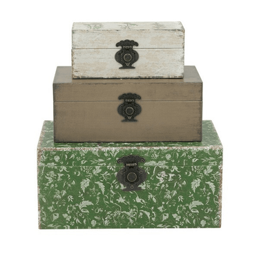 Decorative Box - Set of 3 at online8 furniture store Auckland