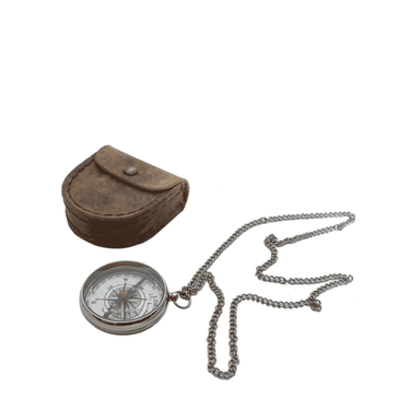 Decorative Compass in Leather Pouch at online8 furniture store Auckland