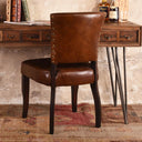 Derringer Vintage Leather Dining Chair - Vintage Cigar at online8 furniture store Auckland