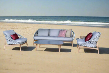 Dezza 5 Pcs Luxury Lounge Suite - Grey at online8 furniture store Auckland