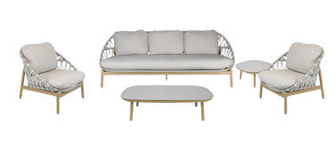 Dezza 5 Pcs Luxury Lounge Suite - Grey at online8 furniture store Auckland