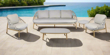 Dezza 5 Pcs Luxury Lounge Suite - Grey at online8 furniture store Auckland